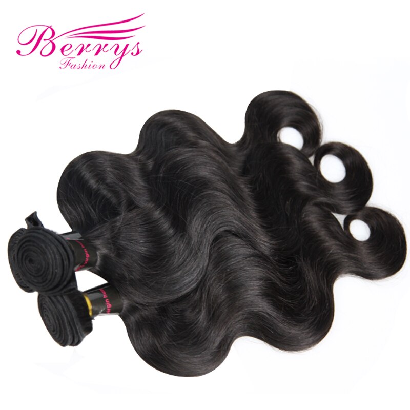 Berrys Fashion Peruvian Body Wave 10-28inch Unprocessed Virgin Hair Bundles 3 PCS/Lot 100% Human Hair Extensions Natural Color