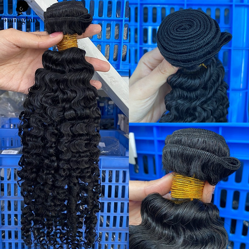 Kink Curly Human Hair Bundles 3B 3C Kinky Curly Hair Extension Human Hair Brazilian Remy Human Hair Weave For Black Women Virgin